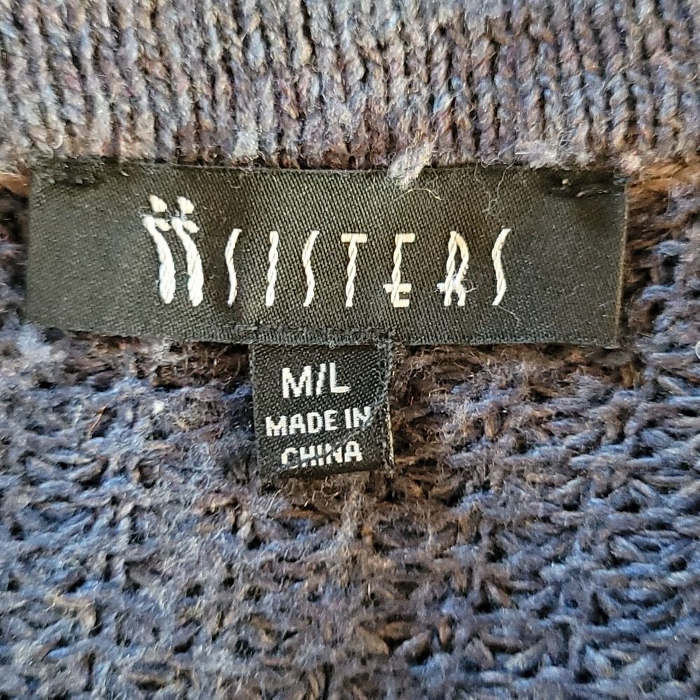 Long waterfall front cardigan coat length sweater. M/L - Picture 5 of 6